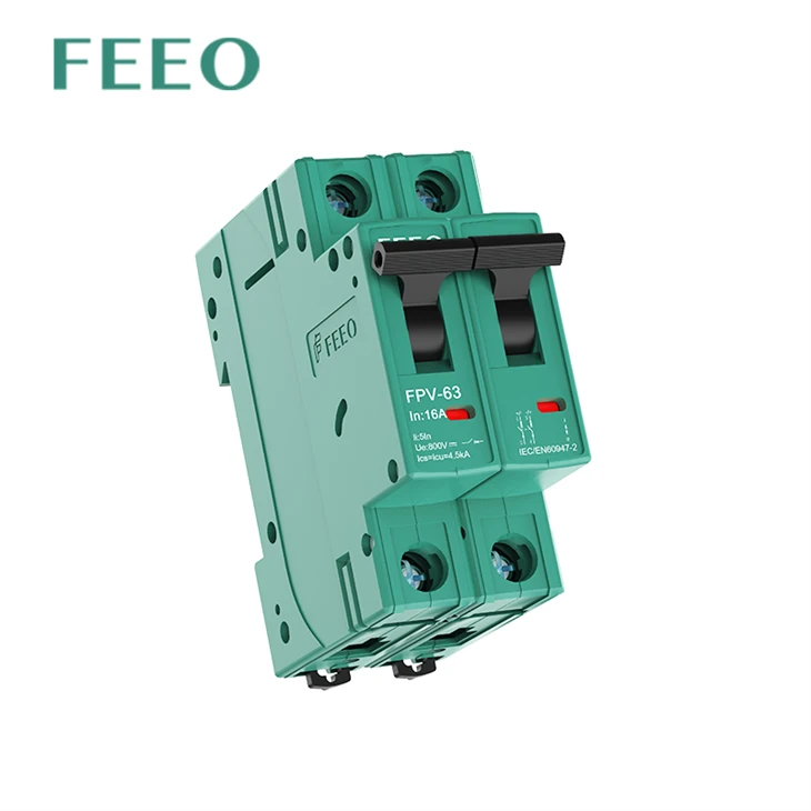 FEEO 태양광 DC 차단기 16A 32A 250V 2P 550VDC 800VDC TUV