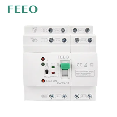FEEO 63 AMP 4P 63A 3 위상 ATS 컨트롤러 통합 회로 전환 스위치 듀얼 자동 선택기 전송 스위치 PC 유형